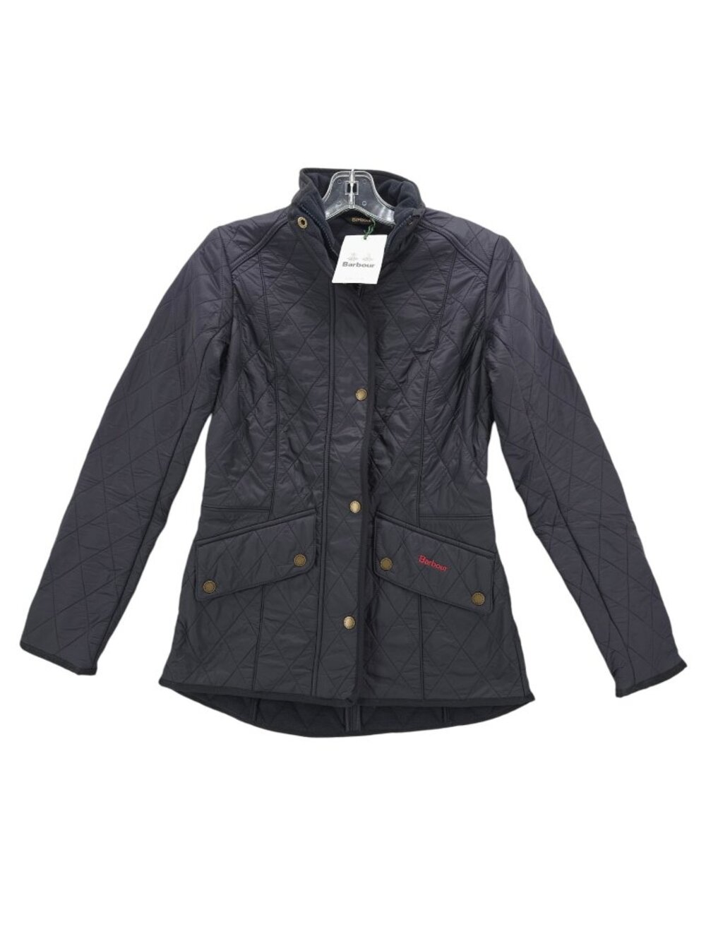 NWT BARBOUR Cavalry Polarquilt Jacket Navy Fleece Lined Quilted Size US 4